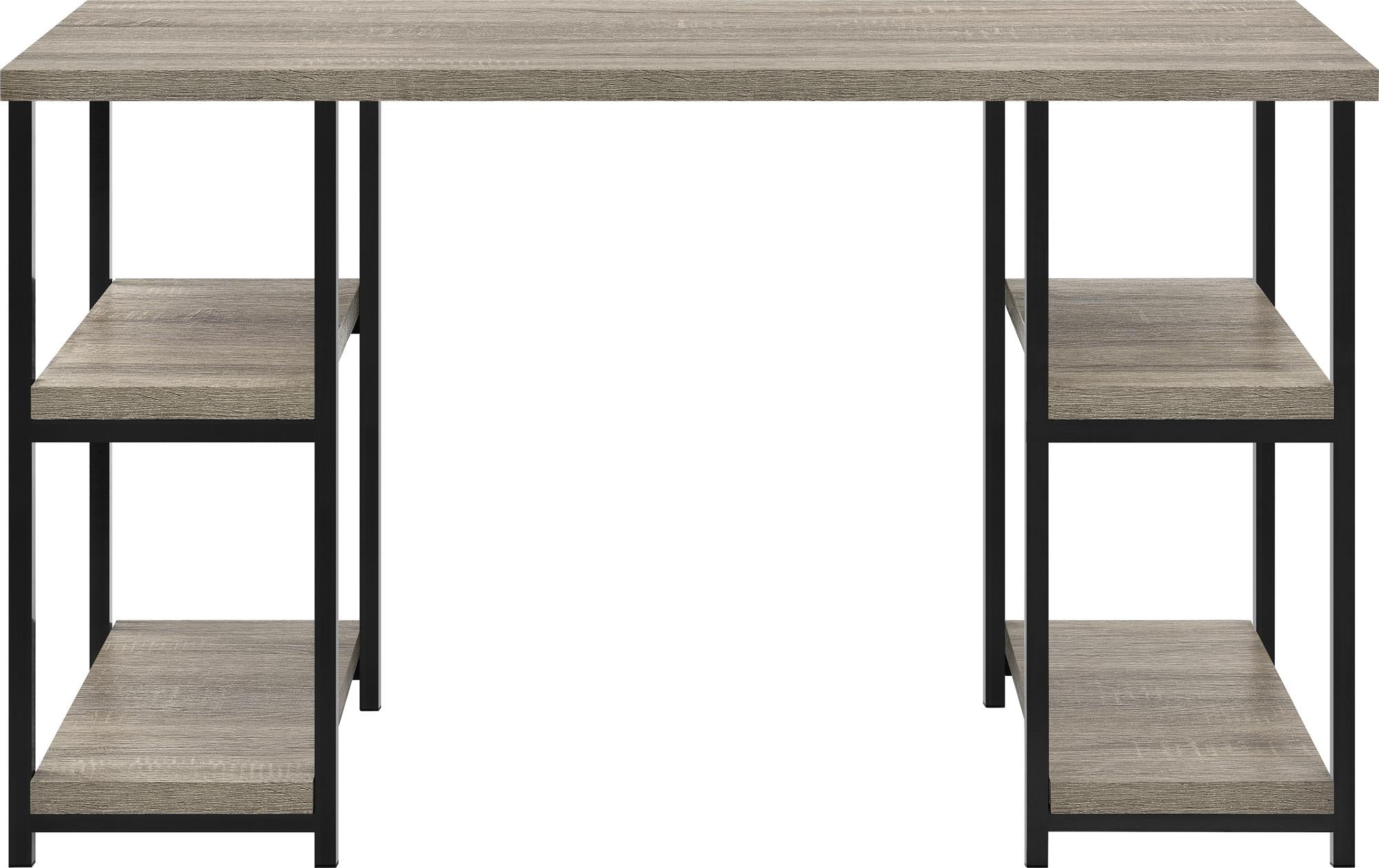 Elmwood Double Pedestal Computer Desk with 4 Side Shelves
