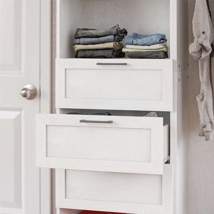 Eiler 3 Drawer Modular Closet Unit - Ivory Oak
