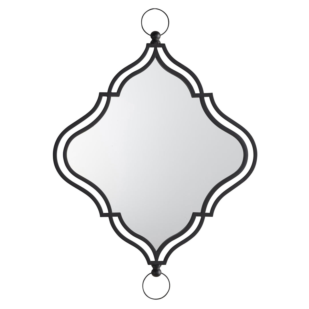 Diamond shape mirror wall decor - Black