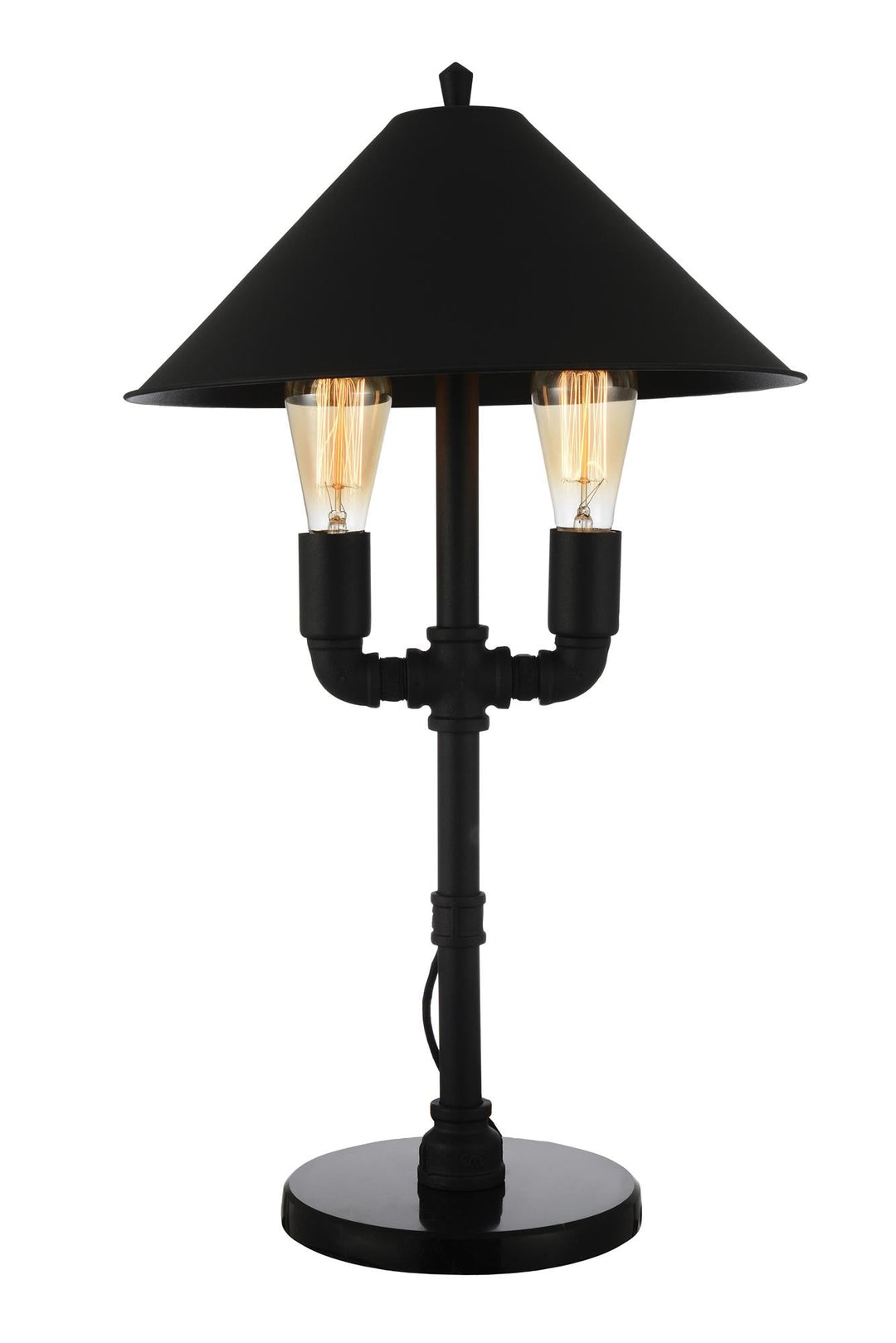 Coln 26" Table Lamp with Metal Cone Shade - Black