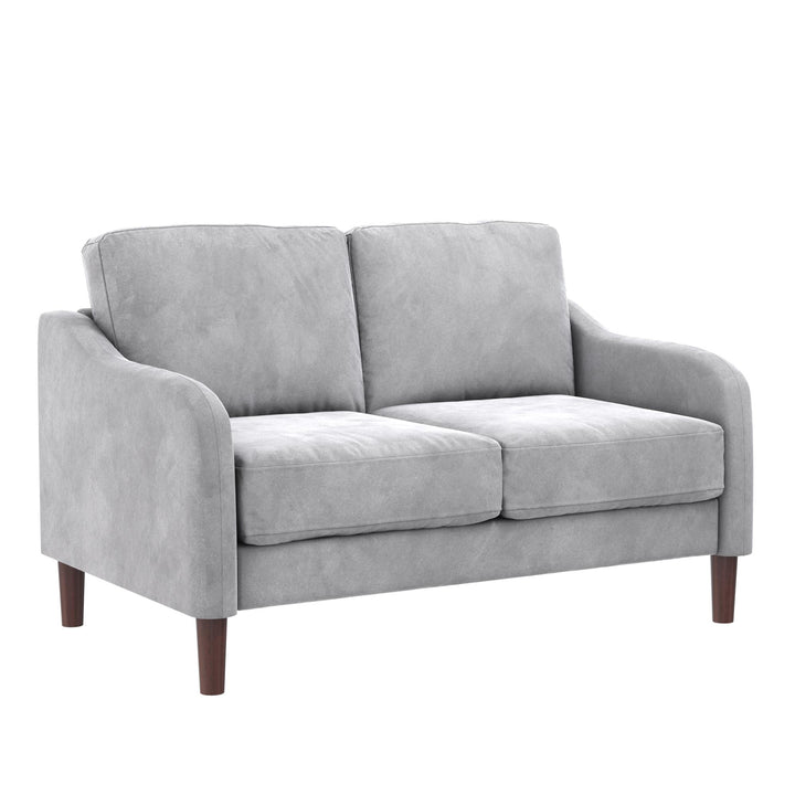Marbella Velvet Upholstered 2-Seater Loveseat Sofa - Gray