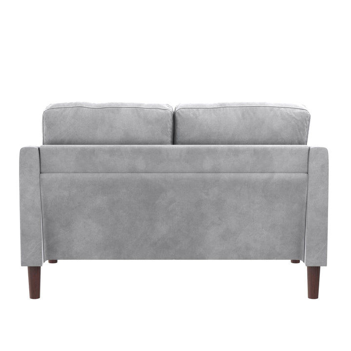 Marbella Velvet Upholstered 2-Seater Loveseat Sofa - Gray