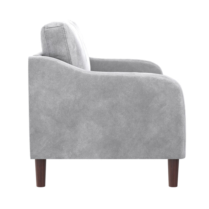 Marbella Velvet Upholstered 2-Seater Loveseat Sofa - Gray