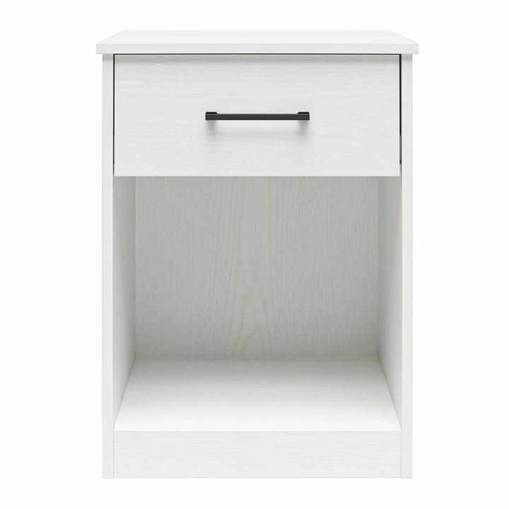 BrEZ Build Pearce Nightstand with Drawer - White