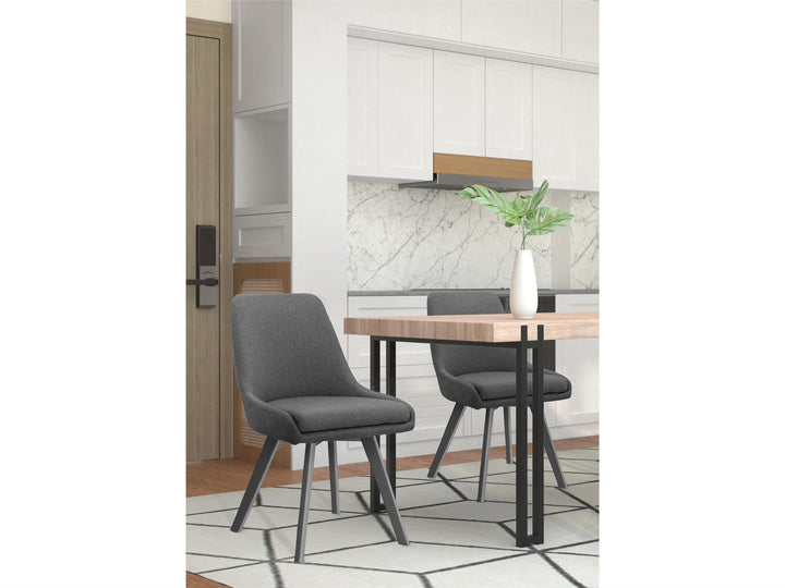 Kent Rustic Dining Table with Black Metal Legs - Light Oak