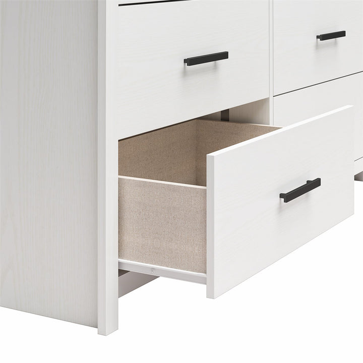 Brookshore Wide 6-Drawer Dresser - White - 6 Drawer