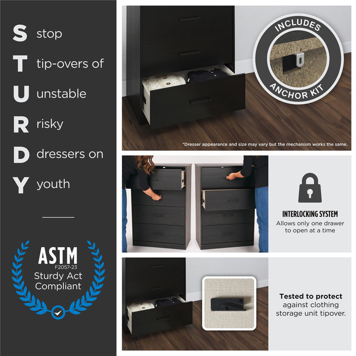 Brookshore Wide 6-Drawer Dresser - White - 6 Drawer