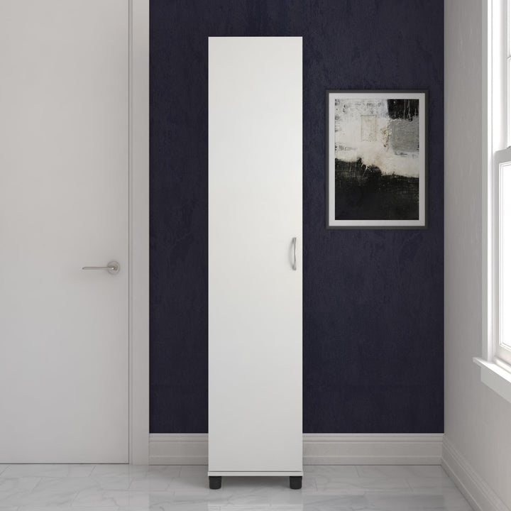 Basin 16 Inch Closed Door Utility Storage Cabinet - White