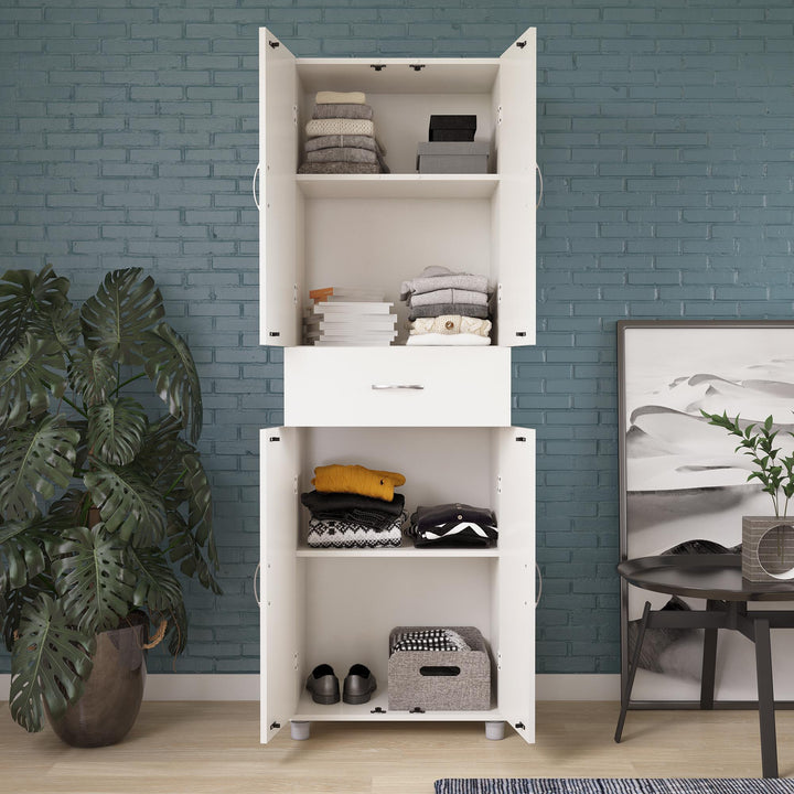 Basin 23.5 Inch Closed Storage Cabinet - White