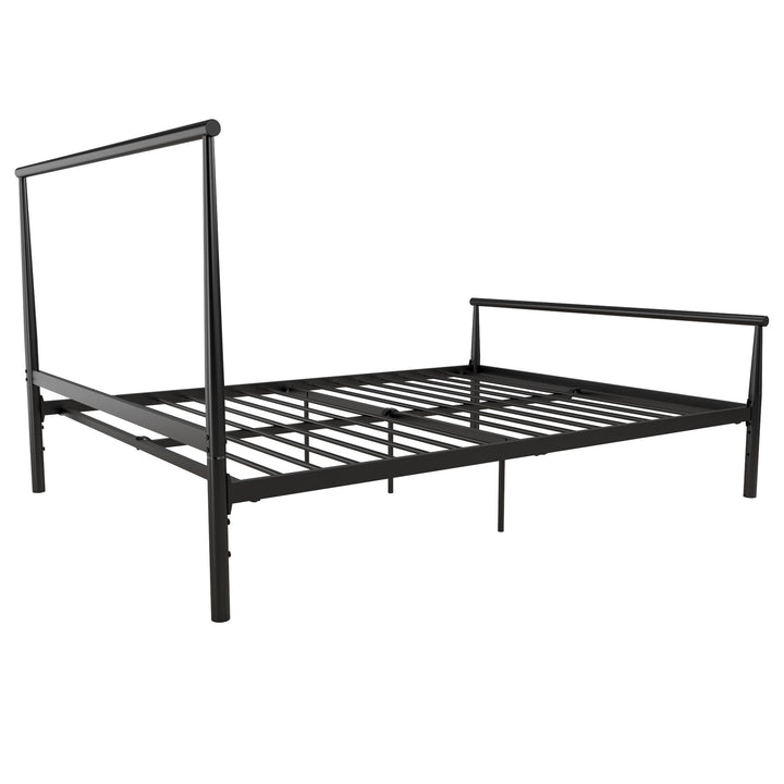 Calixa Modern Metal Bed with Multiple Height Adjustment Options - Black - Full