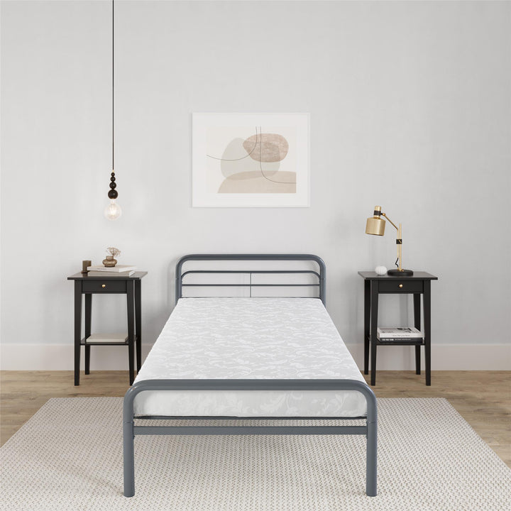 Value 6 Inch Twin Polyester Filled Mattress with Jacquard Cover - White - Twin