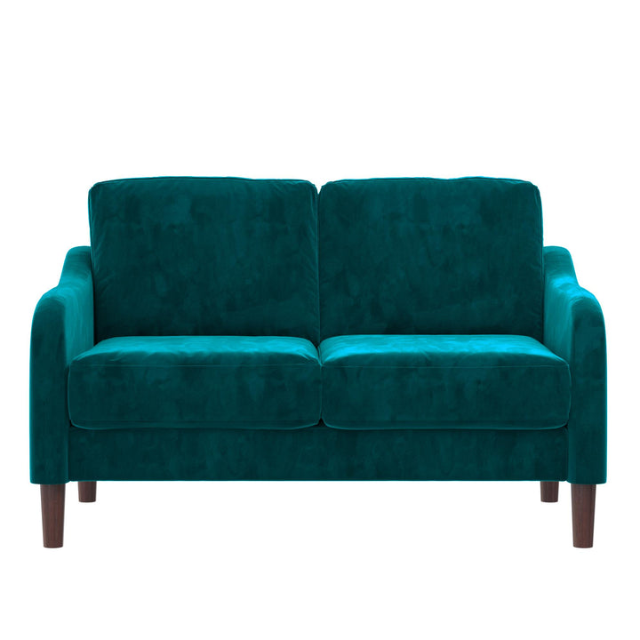 Marbella Velvet Upholstered 2-Seater Loveseat Sofa - Green
