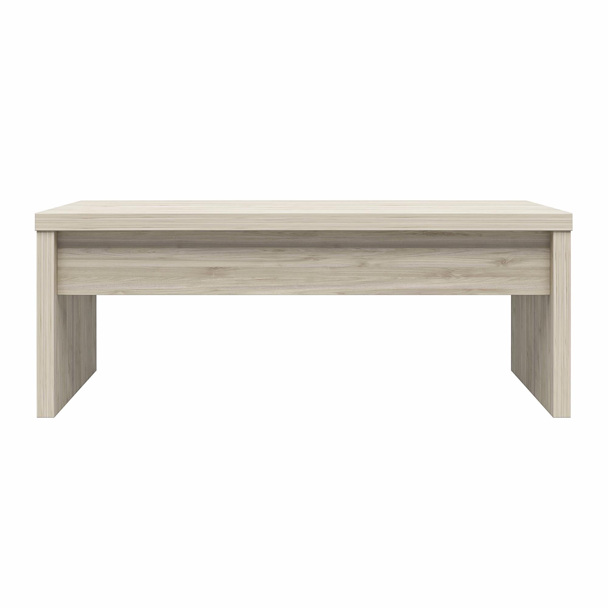 Luxor 18-inch Tall Lift Top Coffee Table with Drawer, Dark Walnut