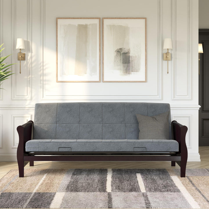 Lexi 6 Inch Quilted Futon Mattress - Gray - Full