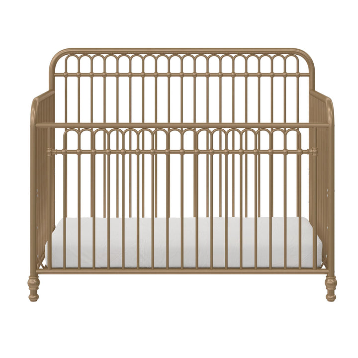 Ivy 3 in 1 Convertible Metal Crib - Gold