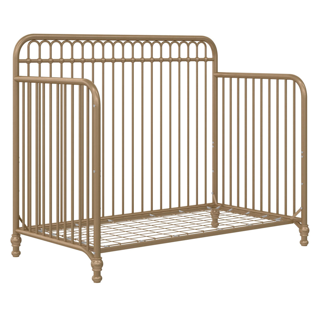 Ivy 3 in 1 Convertible Metal Crib - Gold