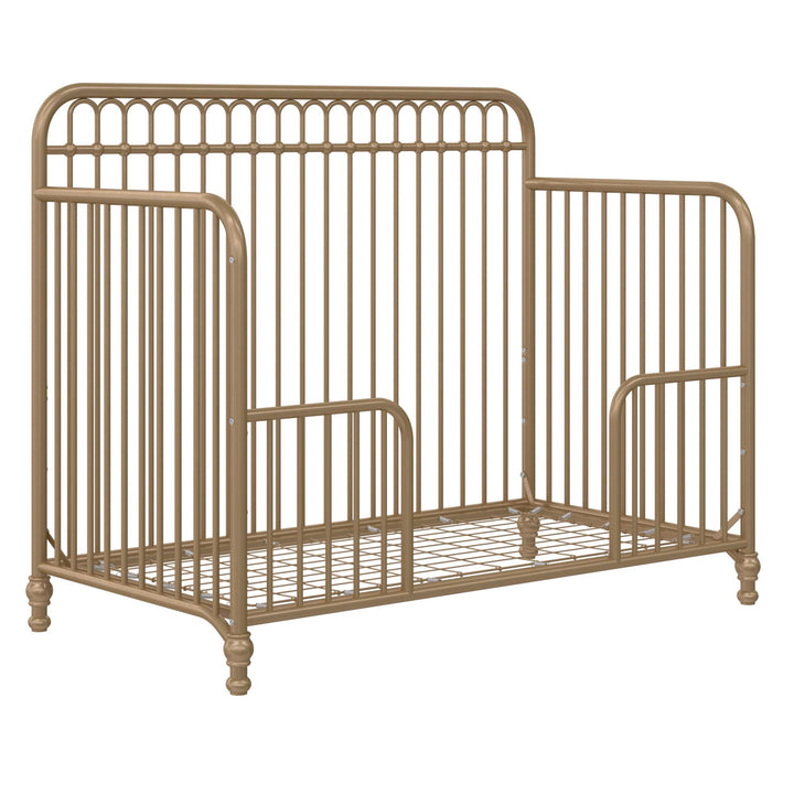 Ivy 3 in 1 Convertible Metal Crib - Gold