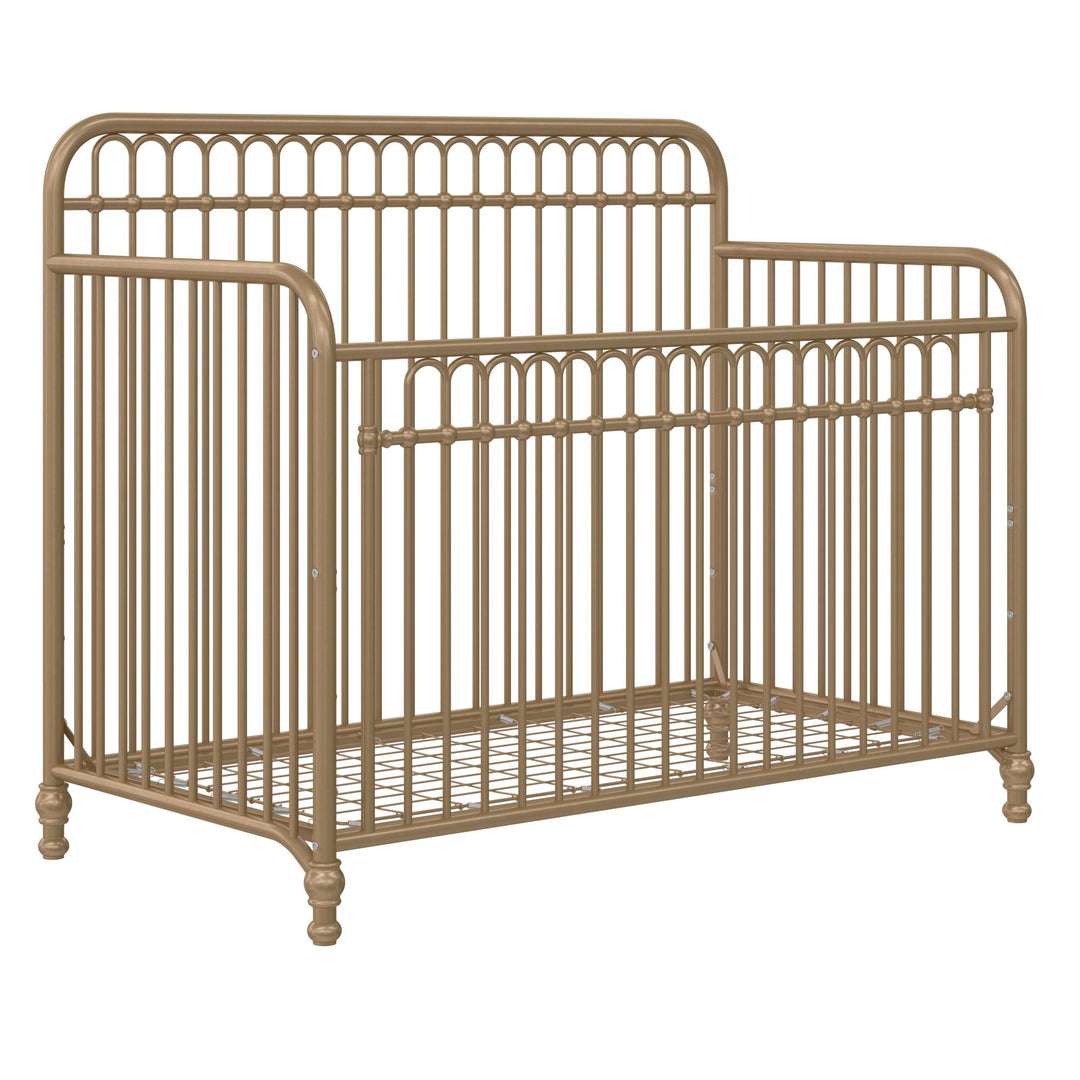 Ivy 3 in 1 Convertible Metal Crib - Gold