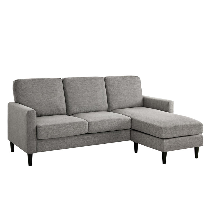 Kaci Linen Upholstered Reversible Sectional - Gray