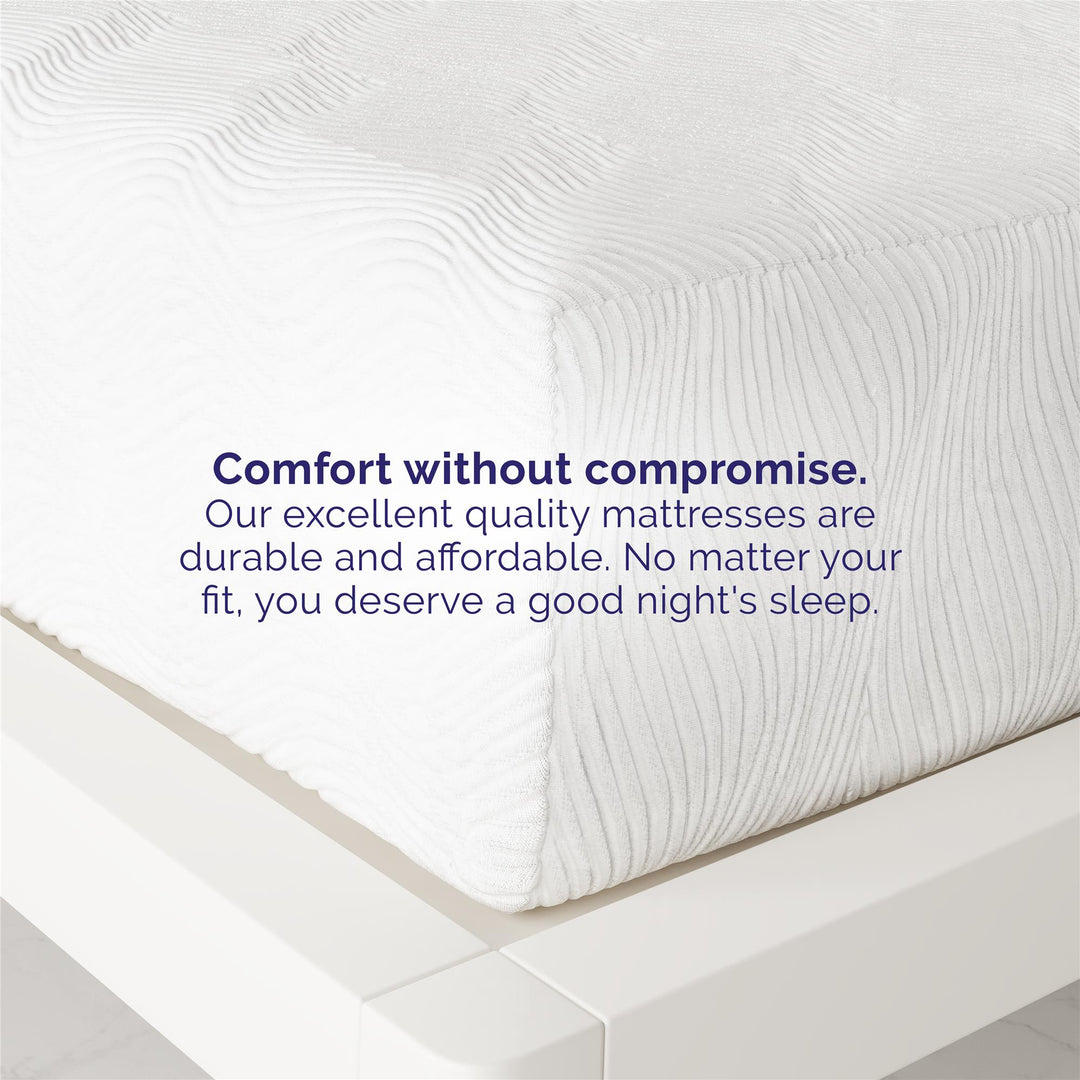 Memoir 12 Inch Memory Foam Mattress Relieves Pressure Points - White - Full