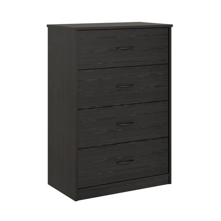 Modern storage solution: Rory 4 Drawer Dresser - Black Oak