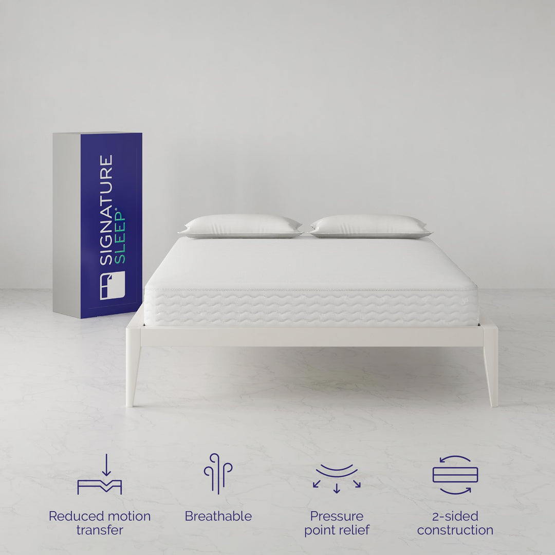 Contour 8 Inch Reversible Mattress with Independantly Encased Coils - White - Full