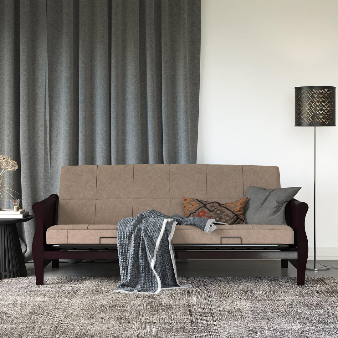 Willow 6 Inch Full Size Quilted Microfiber Futon Mattress - Tan - Full
