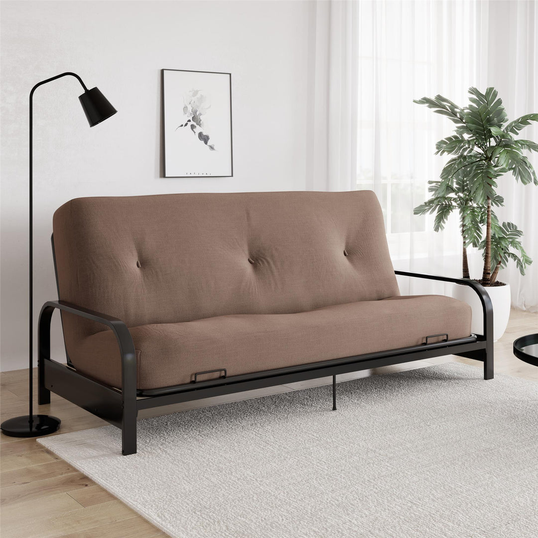 Callen 8 Inch Full Size Poly Filled Futon Mattress - Tan - Full