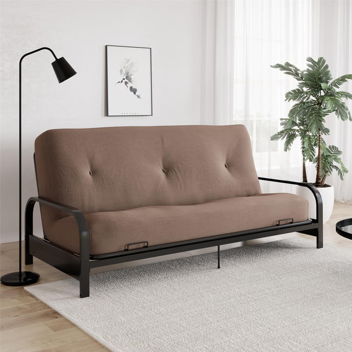 Callen 8 Inch Full Size Poly Filled Futon Mattress - Tan - Full