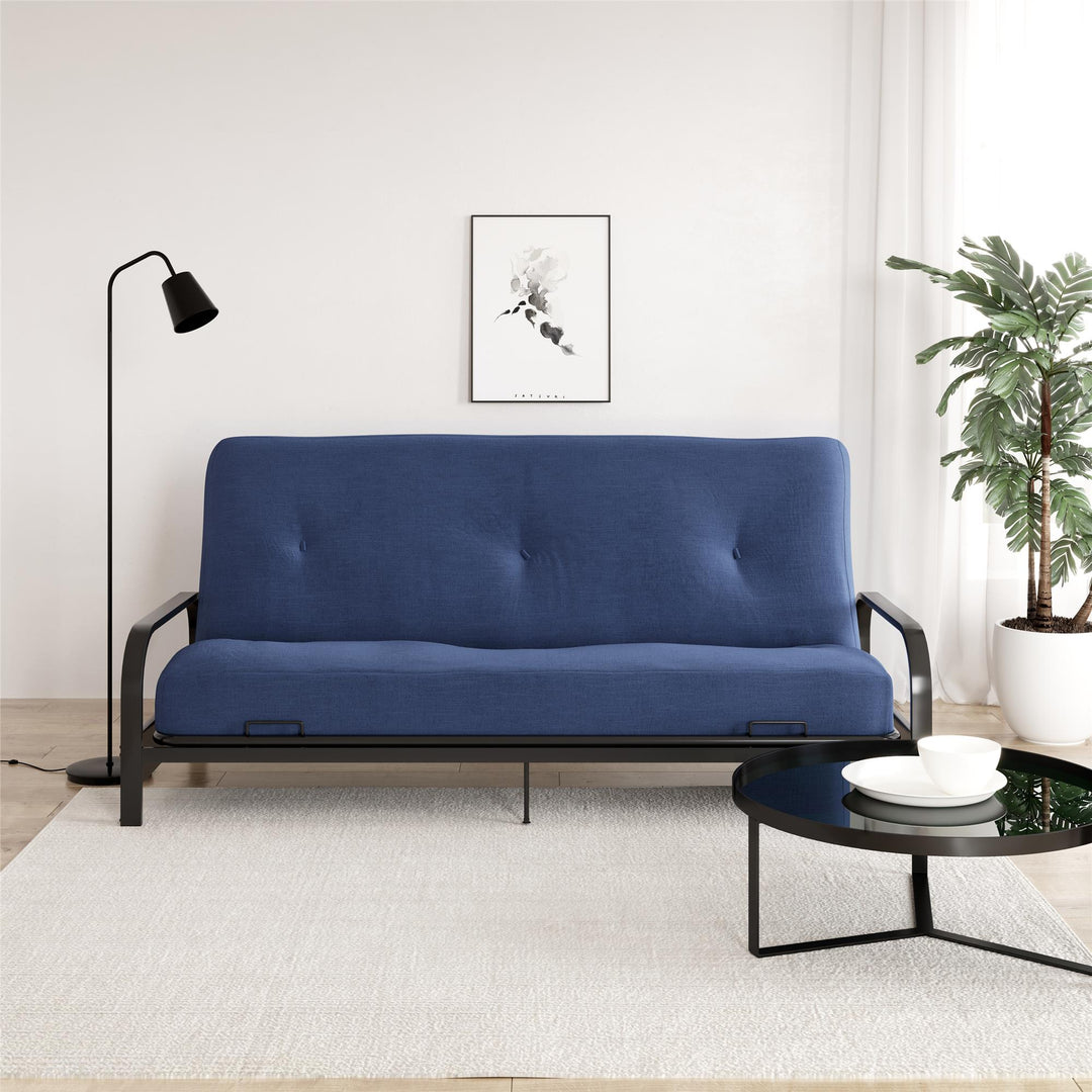 Callen 8 Inch Full Size Poly Filled Futon Mattress - Navy - Full