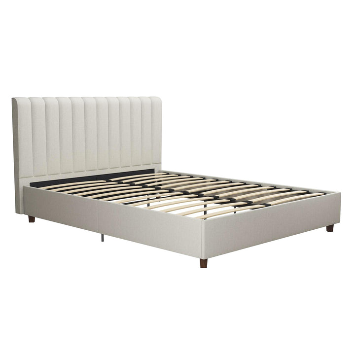 Comfortable Brittany upholstered bed -  Gray 