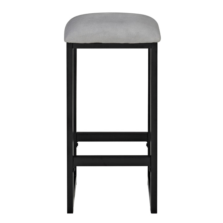 Oakleigh 3-Piece Metal Pub Set with Faux Concrete Top - Black / grey