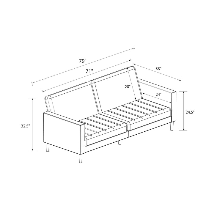 Farnsworth Futon - Light Gray