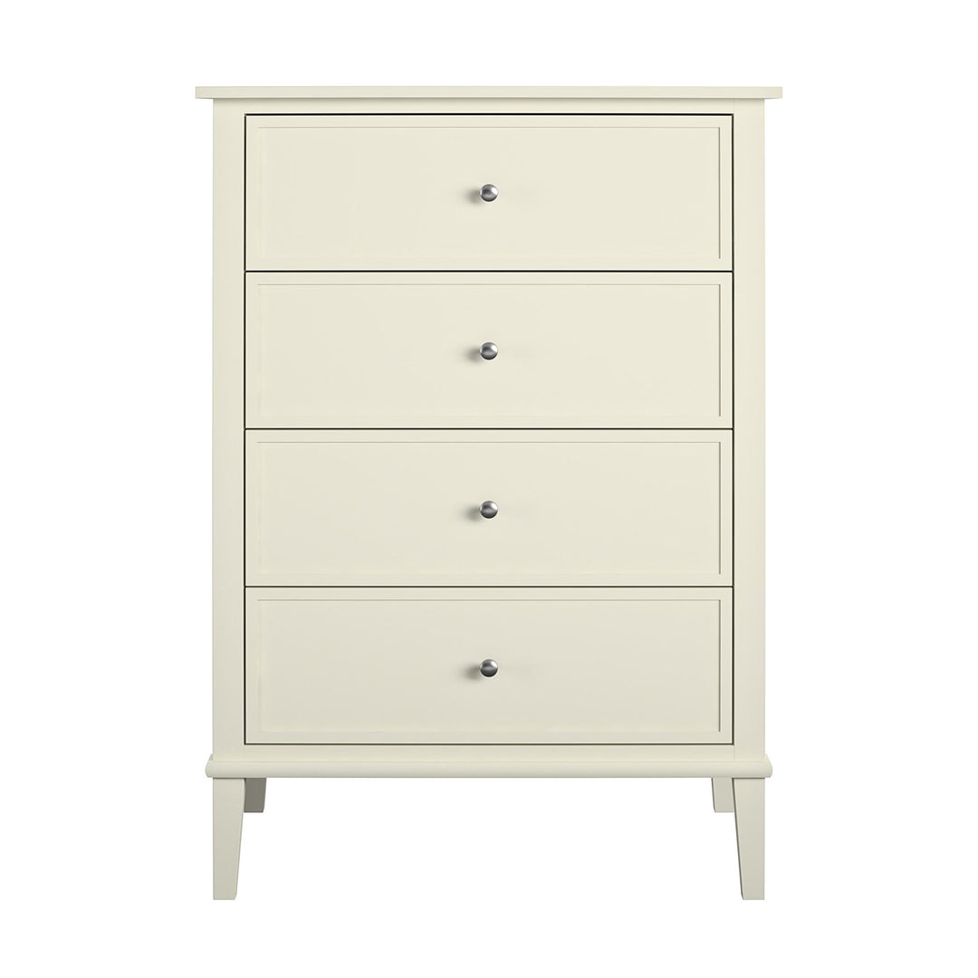 Franklin 4 Drawer Dresser with Durable Metal Slides  -  White