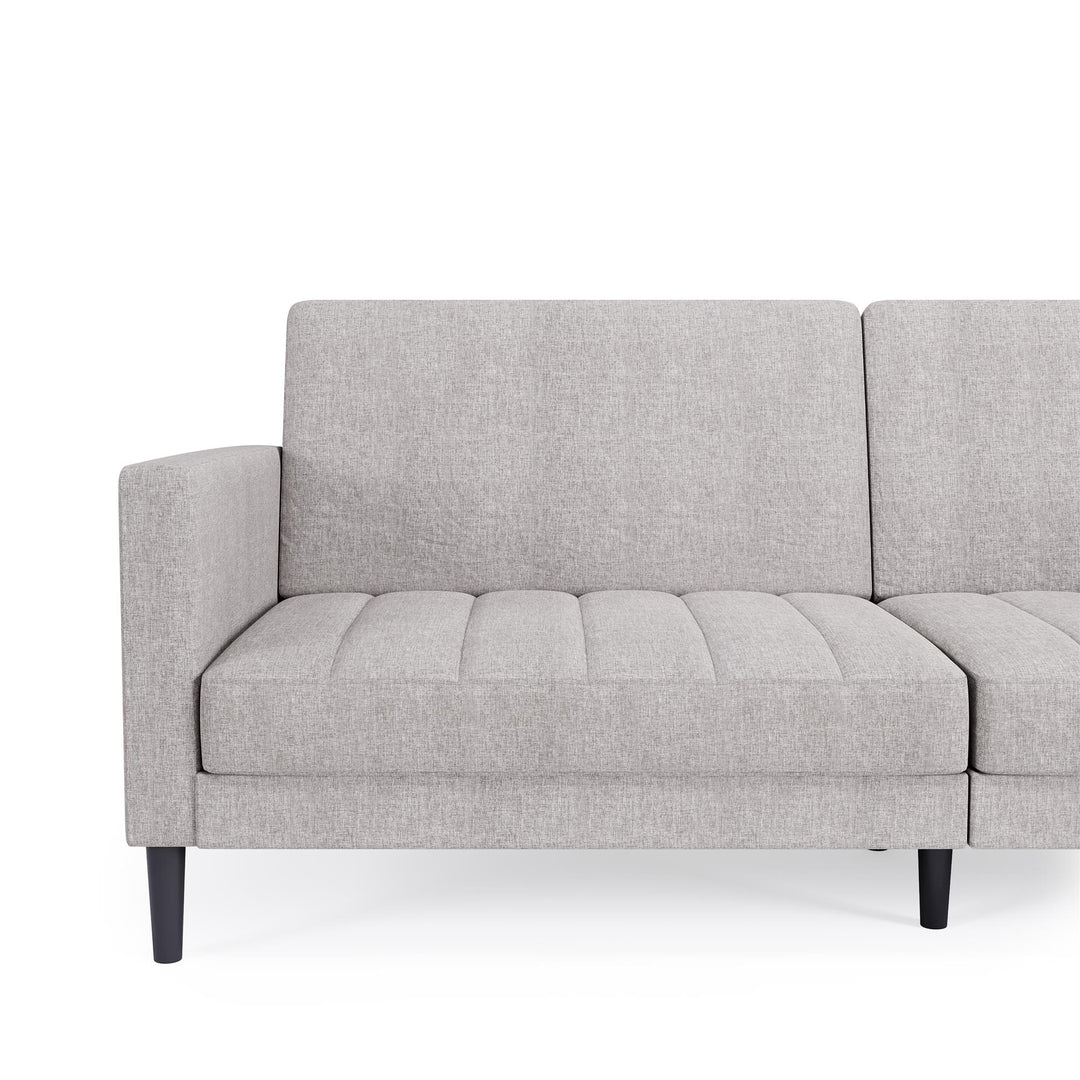 DHP Farnsworth Upholstered Futon Sofa - Light Gray