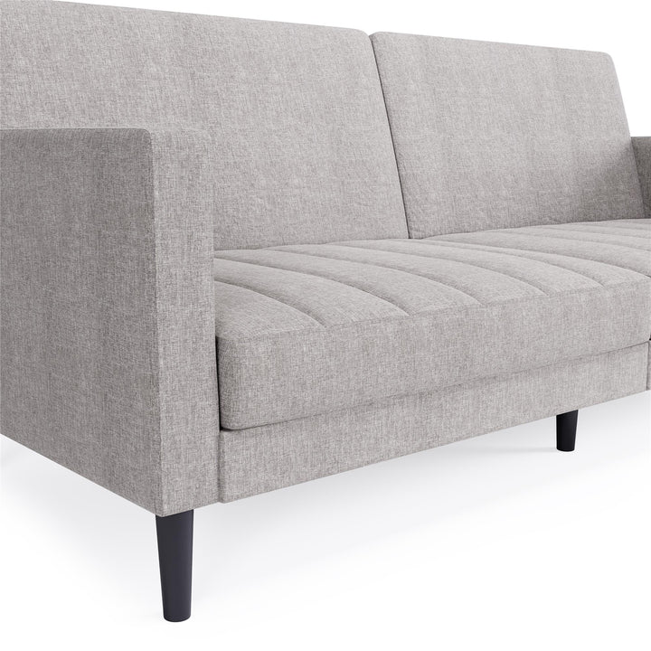 DHP Farnsworth Upholstered Futon Sofa - Light Gray