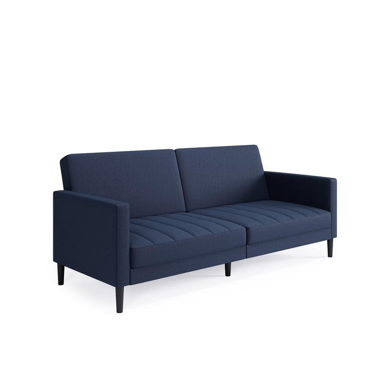 DHP Farnsworth Upholstered Futon Sofa - Navy