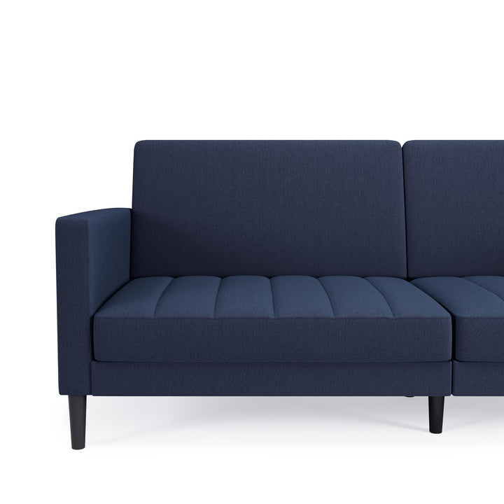 DHP Farnsworth Upholstered Futon Sofa - Navy