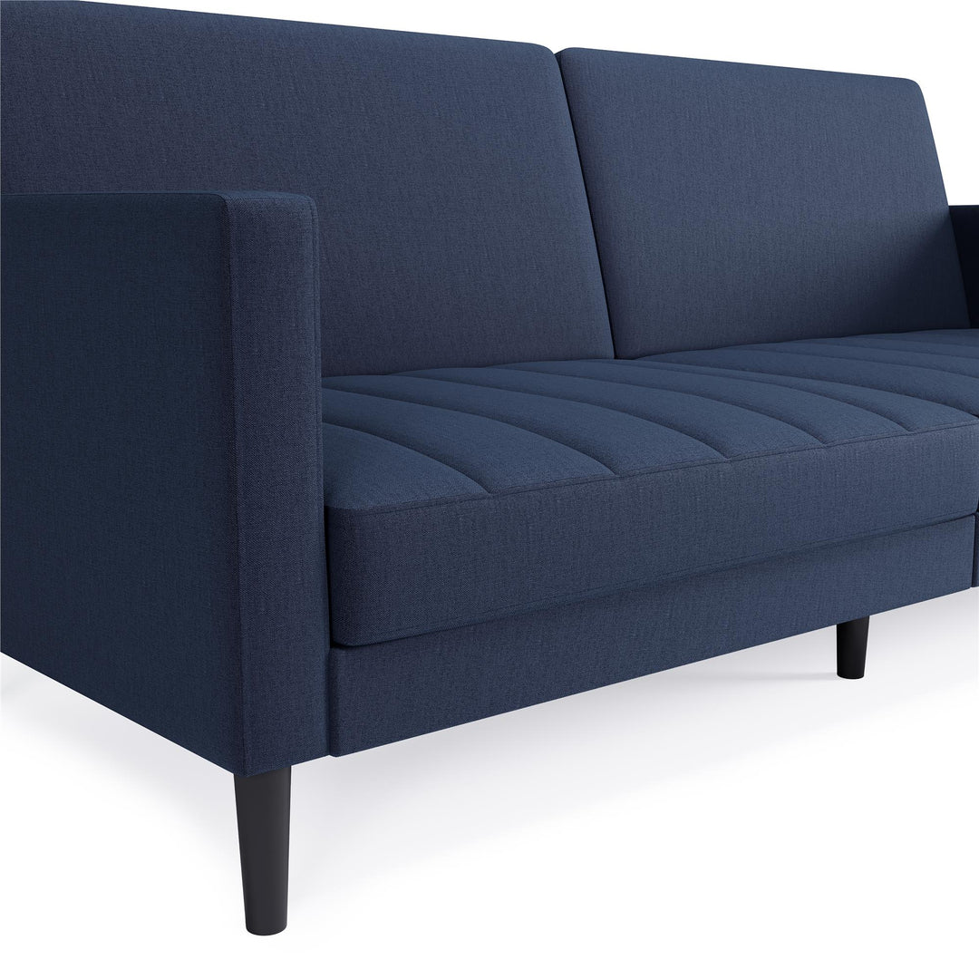 DHP Farnsworth Upholstered Futon Sofa - Navy