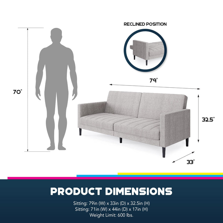 Farnsworth Futon - Light Gray