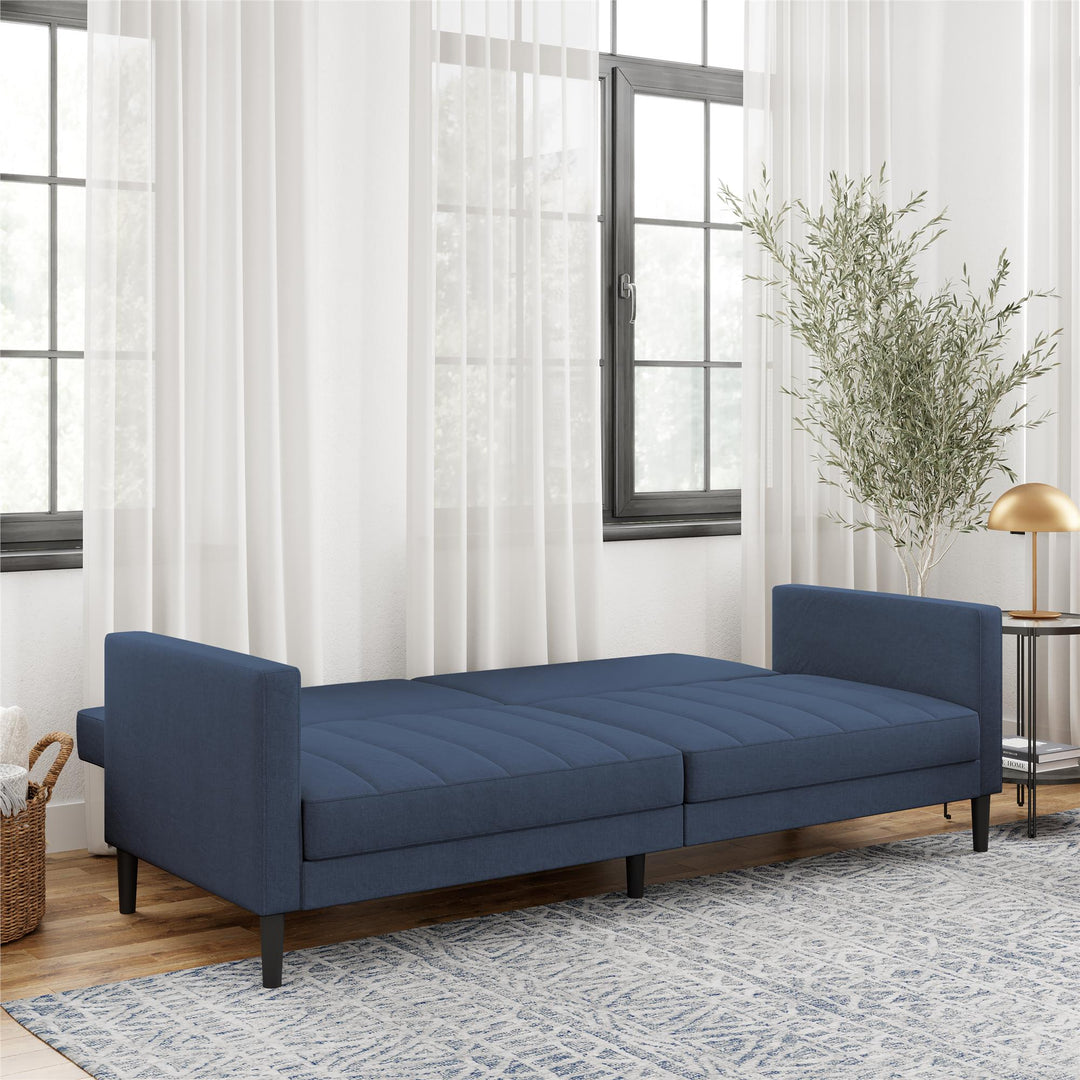 DHP Farnsworth Upholstered Futon Sofa - Navy