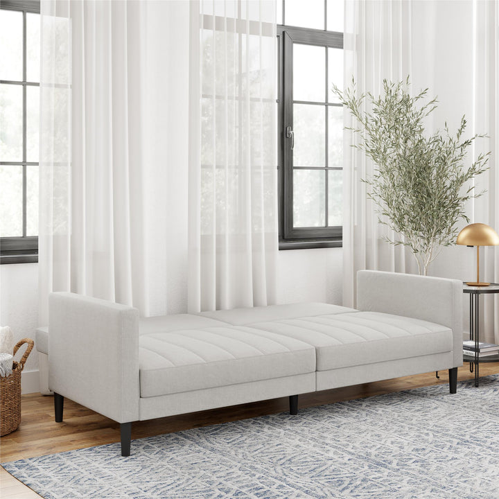 DHP Farnsworth Upholstered Futon Sofa - Light Gray