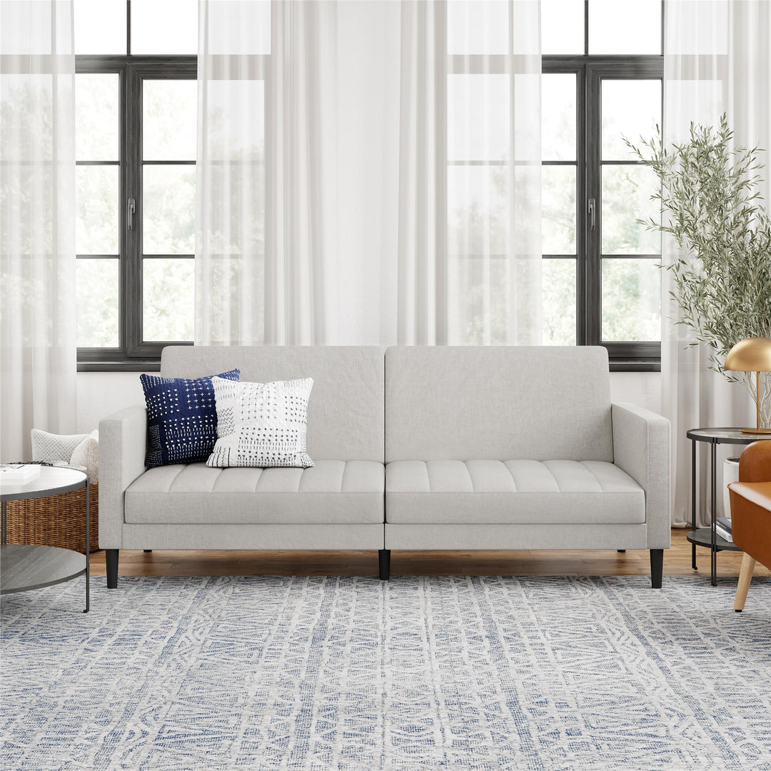 DHP Farnsworth Upholstered Futon Sofa - Light Gray