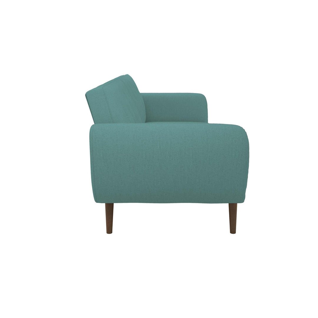 Stylish futon with vertical tufting -  Teal