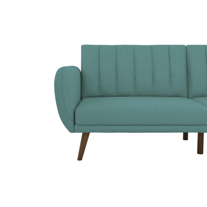 Elegant Brittany futon with tufting -  Teal