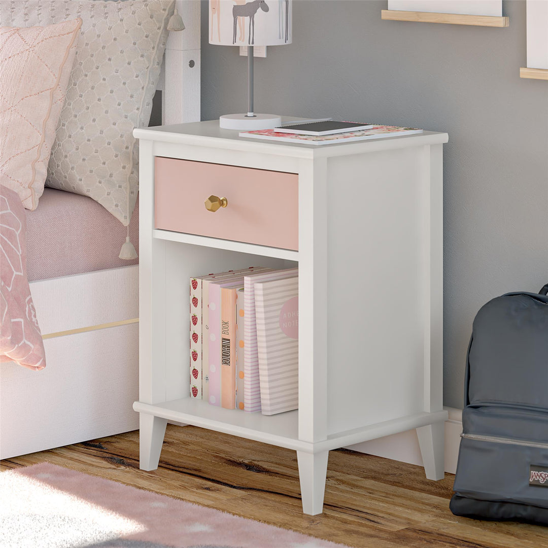 Nightstand with Multiple Knobs -  Pink