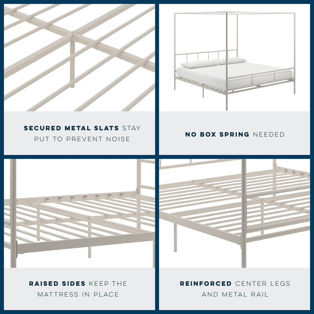 Modern Bedroom with Marion Canopy Bed -  White 