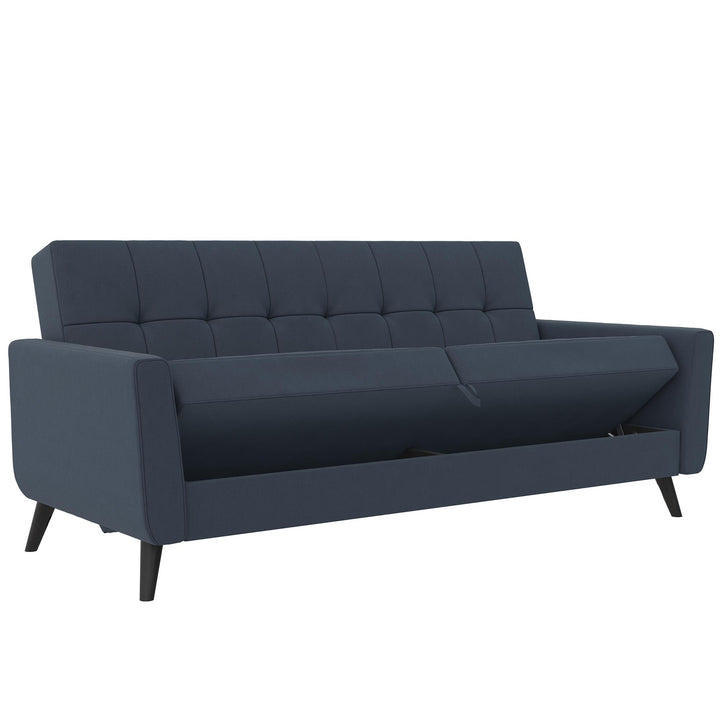 Parker Futon with Storage - Blue