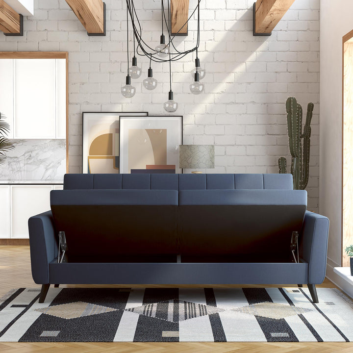 Parker Futon with Storage - Blue