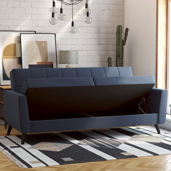 Parker Futon with Storage - Blue